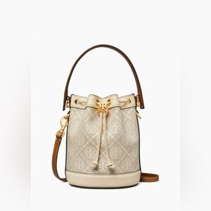Tory Burch Cream Bucket Bag